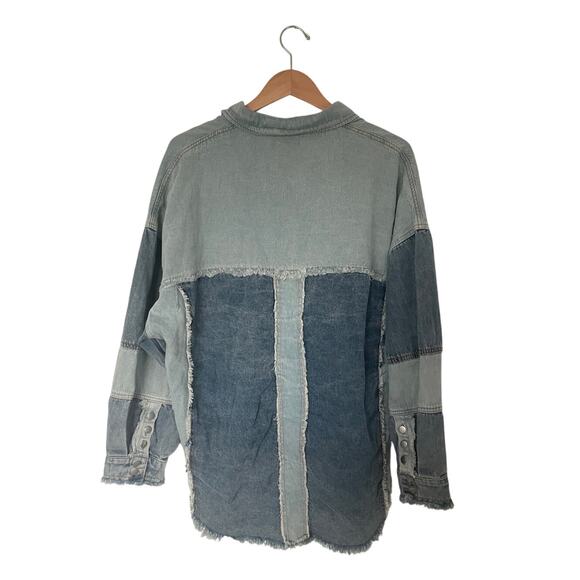 POL Denim Patch Jacket Size Large - Picture 4 of 6